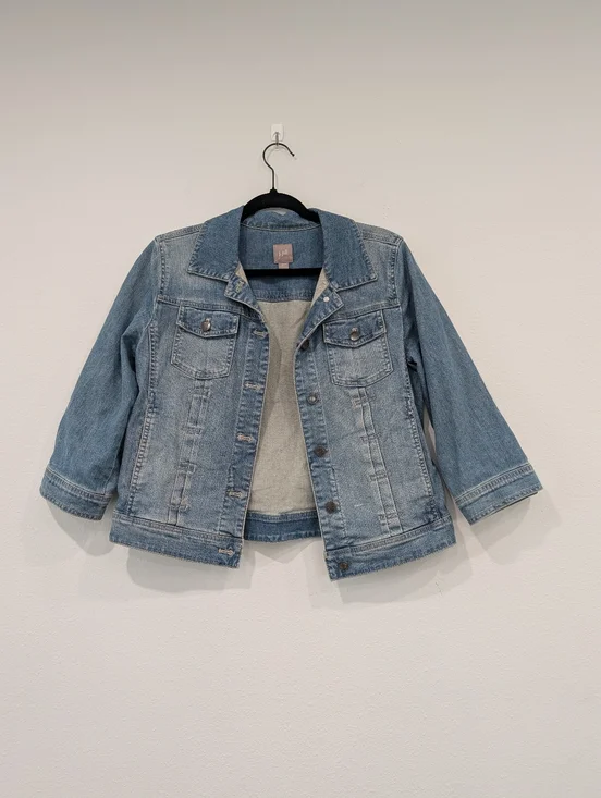 J.Jill Denim Jacket Light Wash Size XS - Picture 3 of 6